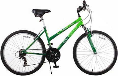 Titan Trail 21-speed Suspension Women's Mountain Bike, 17-Inch Frame, Green and Dark Green