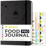 Clever Fox Food Journal Pro – Diet & Wellness Planner for Women & Men – Weight Loss Diary with Calorie Tracker – Food Log for Tracking Meals, Exercise & Weightloss - Undated, 7" x 10" Black