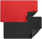 2 Pack Card Game Mat for MTG – Board Game, Magic, and TCG Playmat, Color Black/Red (24x14 in)