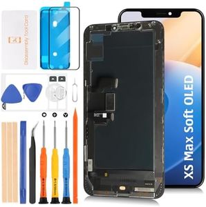 Olivechard Soft OLED XS Max LCD Screen Replacement for iPhone Xs Max 6.5 inch [Soft OLED,NOT LCD] LCD Display Touch Digitizer Screen Assembly A2215 A2160 A2217 with Repair Tools