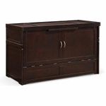 Night & Day Furniture MUR-CUB-QEN-CHO-COM Murphy Cube Cabinet Bed, Queen, Chocolate (Chocolate)