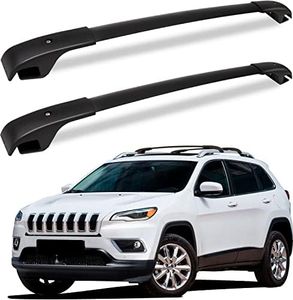 FengYu Roof Rack Cross Bars Compatible with Jeep Cherokee 2014-2023 Aluminum Crossbars Rails Cargo Rooftop Ski Basket Luggage Rack Carrier