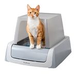 PetSafe ScoopFree Automatic Self Cleaning Hooded Cat Litter Box - Ultra, Front-Entry - Purple or Taupe - Covered 2nd Generation - Includes Disposable Tray with Premium Blue Crystal Litter and Hood