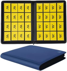 MORABTO Premium 1000+ Pockets Card Binder,16 Pockets Trading Card Binder Ringless Side Loading Trading Card Album Folder for TCG -Blue