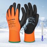 Schwer FreezeGuard Waterproof Work Gloves PM3302, ANSI A2 Cut Resistant Freezer Gloves for Outdoor Cold Weather Keep Hands Warm Below Zero, Waterproof Gloves for Shoveling Snow, Ice Fishing, L