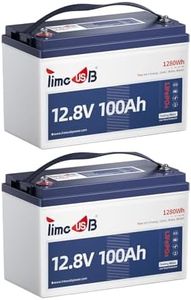 Timeusb 12V 100Ah TM LiFePO4 Marine Battery with Low-Temp Protection, 100A BMS, 15000+ Cycles – Lithium Iron Phosphate Battery for Trolling Motors, Yacht, Boats, RVs, Camping and Off-Grid Power 2 Pack