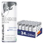 Red Bull Energy Drink, The Summer Edition, Coconut Blueberry Flavour, 250 ml (Pack of 24)