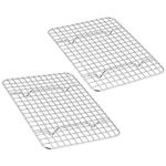 Cooling Racks for Baking, Joyfair 100% Stainless Steel BBQ Grill Set of 2, Mini Wire Rack Set Fit Baking Tray & Toaster Oven, Suitable for Cooking, Roasting, Grilling, Drying, Dishwasher Safe