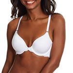 MAIDENFORM Women's Pure Genius T-Back Bra, White, 36D US