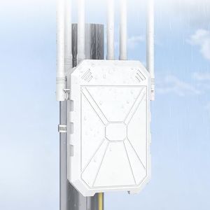 AX3000 Outdoor WiFi 6 Extender - Long Range Outdoor WiFi Extender Signal Booster, IP67 Weatherproof & PoE Support for Large Yard, Farm, RV, Works with Starlink & Up to 256+ Devices