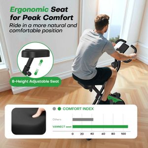 Folding Exercise Bike – 16-Level Adjustable Resistance