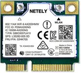 NETELY 802.11AX WiFi 6 AX200HMW 3000Mbps Mini-PCIE Interface WiFi Adapter with Bluetooth 5.0 for Windows 10 11 64bit Laptop PCs, 2.4GHz 574Mbps & 5GHz 2400Mbps, Intel WiFi 6 AX200D2W (WiFi 6 AX200HMW)