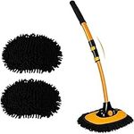 Koksi Car Cleaning Brush, Microfiber Mop with Mittens Telescoping Long Handle Wash Mop with Soft Bristle Scratch-Free Washing Mitt, 102cm (Pack of 2)