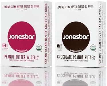 JONESBAR (Best Sellers, 24 Bars (2 Boxes)) USDA Organic Fruit & Nut Bar, Non-GMO, Kosher, Vegan, Gluten Free, Simple Snack Bar
