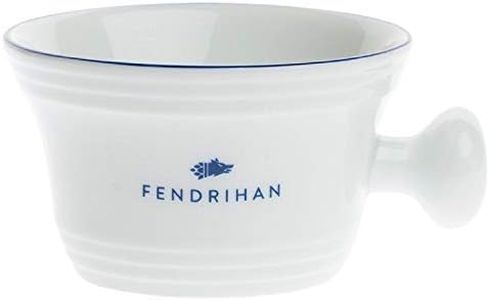 Fendrihan Porcelain Apothecary Shaving Mug, Hand-Painted Rim (Dark Blue)