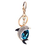 Women'S Keychain Men'S Car Wallet Charm Handbag Backpack Key Chain Dolphin Keychain Charm Chain for Car (Blue, One Size)