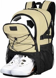 Goloni Soccer Backpack,Basketball Backpack with Ball Compartment & Shoe Compartment,Backpack for Basketball,Soccer, Football, Volleyball, Swim, Gym, Travel