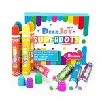 DearJoy Super Dot Markers Toddlers Kids 8 Colors Jumbo 20ml Water Based Non Toxic Fun Preschool Crafts Art Supplies Washable (Multicolor)