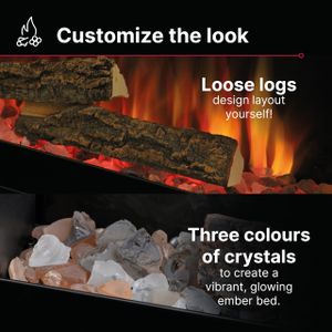 Dimplex 60" Optiflame Electric Fireplace – Black