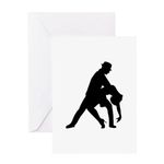 CafePress Dancing Couple Tango Matte Folded Greeting Card Glossy