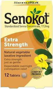 Senokot Extra Strength, 12 Tablets, Natural Vegetable Laxative Ingredient for Gentle Dependable Overnight Relief of Occasional Constipation