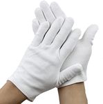 6 Pairs White Cotton Gloves Costume Jewellery Hands Protector Handling Work AU M