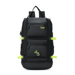 Skybags Ridge V2 45L Weekender Backpack | Premium Polyester | 17-Inch Laptop & Shoe Compartment | Front Access Pockets with Raincover | Travel, Casual & Outdoor Backpack for Men & Women (Black)
