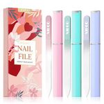 Nail File Glass Nail File 3 Pack Premium Glass Nail File with Case Crystal Nail File Professional Salon Manicure Tool for Natural Nails