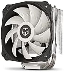 NOX HUMMER H-212 - NXHUMMERH212 - Ventilador CPU 120 mm, PWM, Compatible con Intel&AMD, Base de aluminio, compacto, Diseño cónico, negro, Ordenador de escritorio