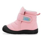 JAN & JUL Girls' Water-Resistant Winter Booties, Sherpa Lined Snow Boots for Kids (Dusty Pink, Size 11)