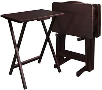 Casual Home 5 Piece Tray Table Set, Espresso