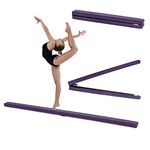 Fun!ture Purple Faux Leather Folding Gymnastics Training Balance Beam