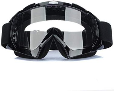 Jzhen Anti-UV Brouillard, Lunettes Transparent Clair pour Moto Cross Goggle-Noir