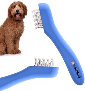 We Love Doodles Dematting Comb for Dogs - Dog Hair Mat Remover, Detangler Comb & Deshedding Tool, Removes Tangles, Knots, & Loose Hair, Metal Comb, Ergonomic Handle Family