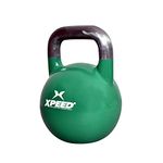XPEED Sports Fitness Soft Plyo Box Functional Crossfit Nylon Coated Wall Ball Abs Maker Rubber Medicine Ball Gym Workout Upper Body Kettlebell Weighted Hand Dumbbell (Hand Weight Kettlebell, 24KGS)