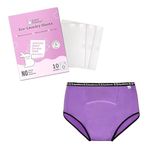 superbottoms Women Maxabsorb Period Underwear|Full 8Hr Guaranteed|Lilac|High Waist Leak-Free|Size - Xxxl + Eco-Laundry Sheets Pack Of 2 (45 Sheets Each Pack) |For Powerful Cleaning|Machine & Hand Wash