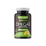 AquaOmega Ultimate Strength Plant-based Omega 3 High DHA Supplement, Omega 3 Supplements with EPA from Omega 3 Algae Oil, 2480mg of Vegan Omega 3, 120 Softgels