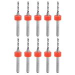 uxcell PCB Drill Bits 1.6mm Tungsten Carbide Rotary Tool Jewelry CNC Engraving Print Circuit Board Micro Drill Bits 1/8 Inch Shank 10 Pcs