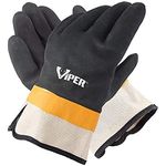 Galeton 12217 Viper Double Coated PVC Gloves, Safety Cuff, X-Large,Black (Pack of 12)