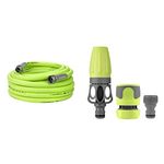 Flexzilla Garden Hose, 5/8" X 50' + Watering Nozzle Kit (HFZG550YW | HFZGAK01)