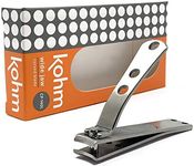 KOHM Nail Clippers for Thick Nails - Heavy-Duty, Stainless Steel, Tough, Professional Toenail Clippers w/Built-in File - Nail Cutters for Seniors and Adults