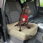 Kurgo Bucket Seat Covers for Dogs | Dog Front Seat Cover | Pet Seat Protector | Car Seat Cover for Pets | Half Coverage | Waterproof Seat Cover | Shorty Bucket Seat Cover (Hampton Sand/Khaki)