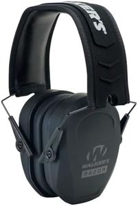 Walker's Razor Slim Passive Earmuff - Ultra Low-Profile Earcups - Black