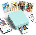 Nelko Photo Printer, PP01 Color Mini Portable Printer, Instant Smartphone Inkjet Printer, Sticky-Back Rechargeable Portable Picture Printer for iOS & Android, for Christmas Family, Green