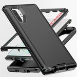 AYMECL for Note 10+ Case,Samsung Note 10 Plus Case,[Military Grade] 3 in 1 Heavy Duty Full Body Shockproof Protection Phone Case for Samsung Galaxy Note 10 Plus 6.8 inch,Black