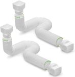 Aoresac 2 Pack Rain Gutter Downspout Extensions, Down Spout Drain Extender, Extendable from 21 to 68 Inches, Flexible Drainage Pipe Connector for Outdoor Gutter Connector Rainwater Drainage