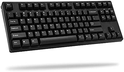 iKBC CD87 V2 Ergonomic Mechanical Keyboard with Cherry MX Blue Switch for Windows and Mac, Tenkeyless Keyboard Upgraded with Mistel PBT Double Shot Keycaps for Desktop and Laptop, Solid Build Quality