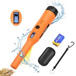 Dmyond Metal Detector Pinpointer, IP66 Waterproof Handheld Pin Pointer Wand, 3 Modes Pinpointing Finder Probeor Gold, Coins, Detecting Accessories for Adults, Kids - Orange