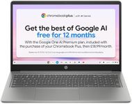 HP Chromebook Plus 15.6", Intel Core i3-N305 Processor, 8 GB RAM, 128 GB Flash Storage, Intel UHD Graphics, FHD Display, Up to 13hrs battery, Chrome OS, Dual Speakers, Silver, 15b-nb0002sa