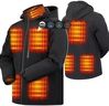 ARRIS Men`s Heated Jacket, Electric Heating Coat with 7.4V Battery and Detachable Hood - Waterproof, 8 Heating Areas